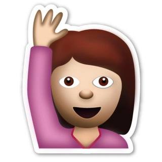 pegatina-emoji-happy-person-raising-one-hand-papelería-telli