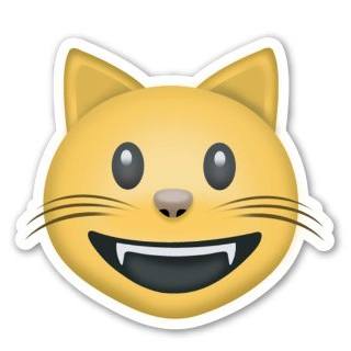 pegatina-emoji-smiling-cat-face-with-open-mouth-papelería-telli
