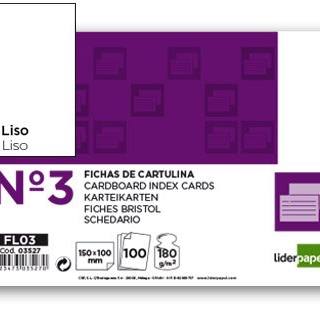 ficha-liderpapel-lisa-nº3-100x150mm-paquete-de-100-180g-papelería-telli
