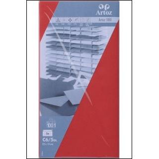sobre-paq.5-224x114mm-100gm-c6/5-rojo-papelería-telli