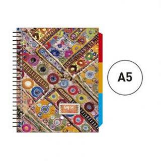 notebook-esp.-a5-120h-katacrak-gypsy-surt.-(-estampado-naranja-y-lila)senfort-papelería-telli