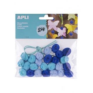 b.pompones-tonos-azules-collares-25u-papelería-telli