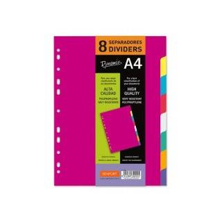 separadores-8-unds-colores-a4-rigido-dynamic-multitaladro-polipropileno-papelería-telli