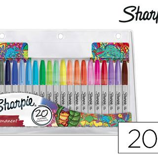 rotuladores-sharpie-permanente-punta-fina-blister-de-20-unidades-colores-surtido-papelería-telli