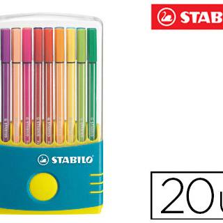 rotuladores-stabilo-en-68-punta-media-parade-estuche-de-color-turquesa-20-unidades-colores-surtidos--papelería-telli