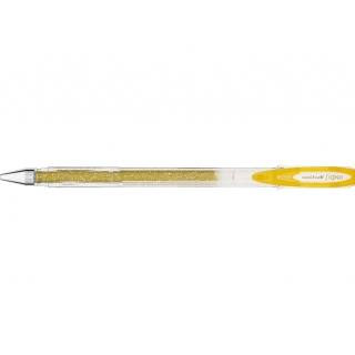 boligrafo-purpurina-uni-ball-amarillo-papelería-telli