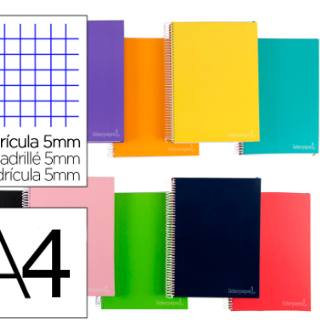 cuaderno-espiral-liderpapel-a4-micro-jolly-tapa-forrada-140h-75-gr-cuadro-5mm-5-bandas4-taladros-co-papelería-telli