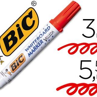rotulador-bic-velleda-para-pizarra-rojo-punta-biselada-5-9mm-papelería-telli