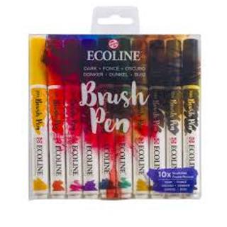ecoline-brush-pen-set-de-10-oscuro-papelería-telli