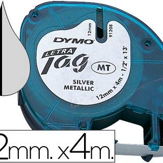 cinta-dymo-metalizada-12mmx4mt--negro/plata-para-letratag-papelería-telli