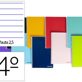 cuaderno-espiral-liderpapel-cuarto-smart-tapa-blanda-80h-60gr-pauta-2-5mm-con-margen-colores-surtido-papelería-telli