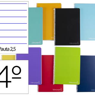 cuaderno-espiral-liderpapel-cuarto-witty-tapa-dura-80h-75gr-pauta-estrecha-2-5mm-conmargen-colores--papelería-telli