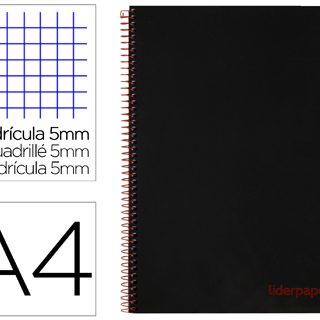 cuaderno-espiral-liderpapel-negro-a4-micro-wonder-tapa-plastico-120h-90-gr-cuadro-5-mm-5-bandas-4-t-papelería-telli