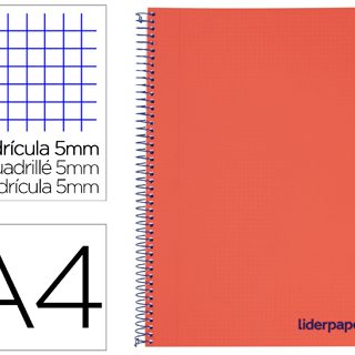 cuaderno-espiral-liderpapel-rojo-a4-micro-wonder-tapa-plastico-120h-90-gr-cuadro-5-mm-5-bandas-4-t-papelería-telli