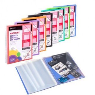 carpeta-archivex-star-canguro-50-fundas-espiral-negro--papelería-telli