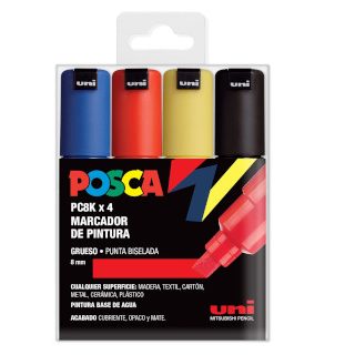 estuche-de-4-rotuladores-posca-pc8k-colores-basicos-papelería-telli