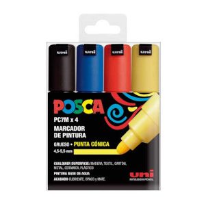 estuche-de-4-rotuladores-posca-pc7m-colores-basicos-papelería-telli