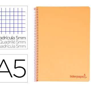 cuaderno-espiral-liderpapel-a5-micro-wonder-naranja-plastico-120h-90g-cuadro-5mm-5-bandas-6-taladro-papelería-telli