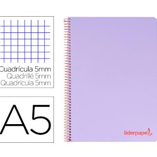 cuaderno-espiral-liderpapel-a5-micro-wonder-violeta-plastico-120h-90g-cuadro-5mm-5-bandas-6-taladro-papelería-telli