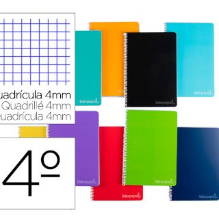 cuaderno-espiral-liderpapel-cuarto-witty-tapa-dura-80h-75gr-cuadro-4mm-con-margen-colores-surtidos-papelería-telli