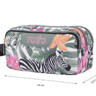 estuche-tres-cremalleras-totto-tablero-tropical-cebras-papelería-telli