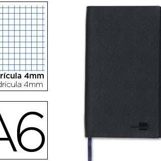 libreta-liderpapel-simil-piel-a6-120-hojas-70g/m2-cuadros-colores-surtidos-bis-papelería-telli