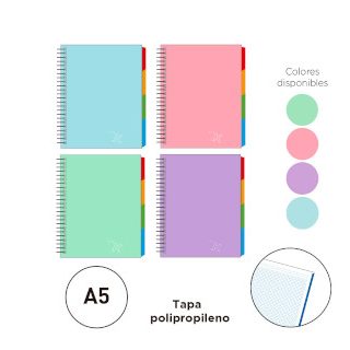 cuaderno-espiral-pp.-a5-120h-c/4-sep-katacrak-pastel-surtido-papelería-telli