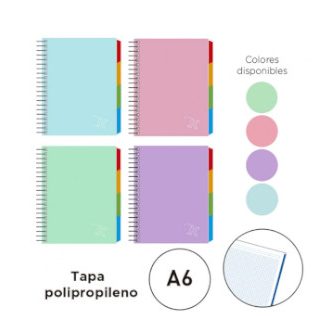 cuaderno-espiral-pp.-a6-120h-c/4-sep-katacrak-pastel-surtido-papelería-telli