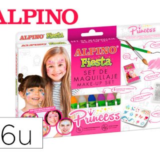 set-maquillaje-alpino-fiesta-princess-6-barritas-papelería-telli