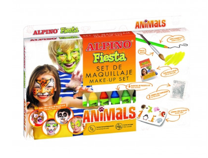 set-maquillaje-alpino-fiesta-animals-6-barritas-papelería-telli