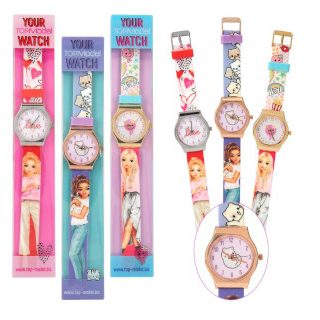 reloj-pulsera-silicona-top-model-con-caja-metalica-papelería-telli