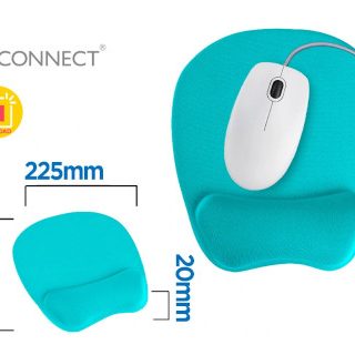 alfombrilla-raton-q-connect-con-reposamuñecas-ergo.-gel-turquesa-papelería-telli