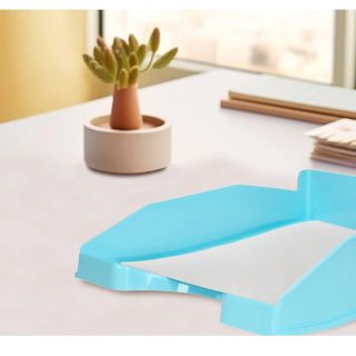 bandeja-sobremesa-plastico-q-connect-celeste-opaco-papelería-telli