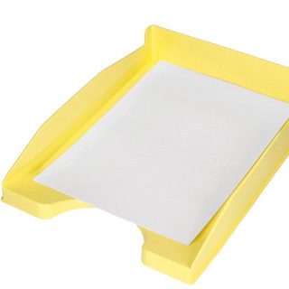 bandeja-sobremesa-plastico-q-connect-amarillo-pastel-opaco-papelería-telli