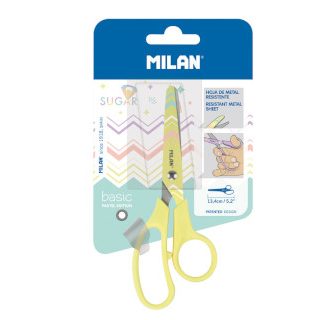 tijera-basic-milan-basic-serie-pastel-amarillo-papelería-telli