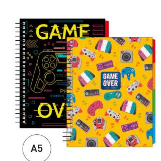 bloc-espiral-t/dura-a5-c/separadores-senfort-cuadro-gamer-papelería-telli