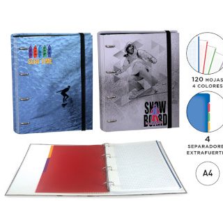 carpeta-ringbook-a4-4-anillas-120h--c/separadores-rider-surtido-papelería-telli