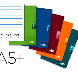 libreta-liderpapel-scriptus-a5-48-hojas-90g/m2-rayado-montessori-5mm-con-margen-colores-surtido-papelería-telli
