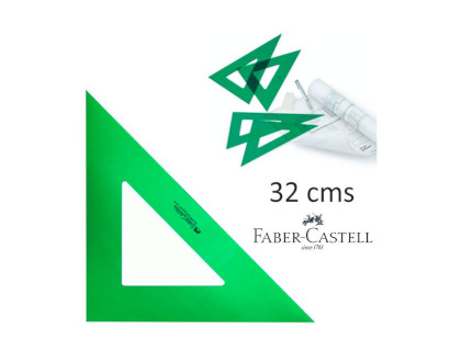 escuadra-serie-tecnica-faber-castell-32-cm-verde-papelería-telli
