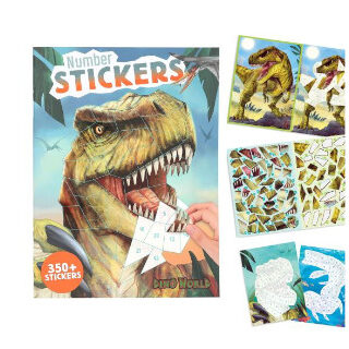 libro-de-pegatinas-por-numero-dino-world-papelería-telli