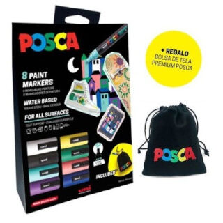 estuche-8-rotuladores-posca-pc5m-surtido-+-regalo-papelería-telli