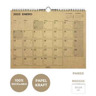 calendario-pared-senfort-31-xc-24-2025-kraft-papelería-telli