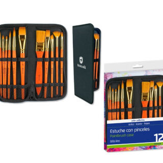 pinceles--estuche-12--acrilicos--acuarelas-y-temperas-color-collection-papelería-telli