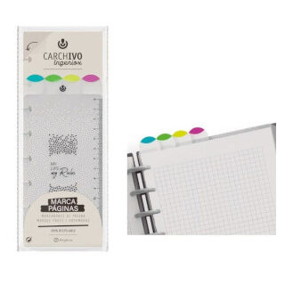 marcapaginas-ingeniox-pp-transp/neon-4-posiciones-papelería-telli
