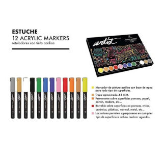 estuche-12-rotuladores-acrilico-artistica-alex-bog-papelería-telli
