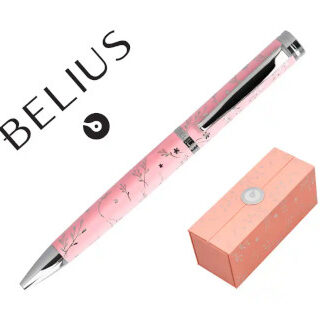 boligrafo-belius-bella-aluminio-rosa-relieve-papelería-telli