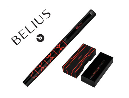 boligrafo-belius-legacy-aluminio-triangulo-rojo-cuerpo-negro-papelería-telli