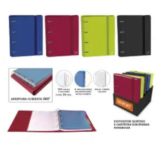 carpeta-ringbook-a4-35mm-pp-rigido-foam-c/rec-360-rojo-papelería-telli