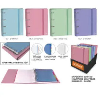 carpeta-ringbook-a4-35mm-pp-rigido-foam-c/rec-360-pasteles-papelería-telli