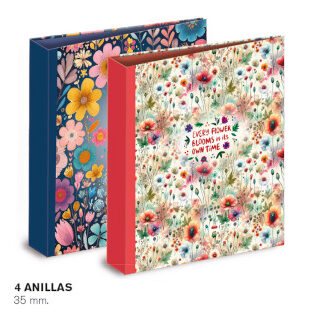 carpeta-4-anillas-folio-senfort-35-mm-flowers-stampado-papelería-telli